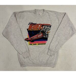 Vtg Racing Doug‎ Herbert Crewneck Sweatshirt Pullover Fuel Dragster LARGE